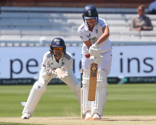 LONDON, ENGLAND - JULY 13: Lauren Filer of England bats during day 4 of the Rothesay Test Match between England and India at Lord s Cricket Ground on July 13, 2026 in London, England.  Copyright: xJayxPatel SPPx Sportspressphoto_SPR190316