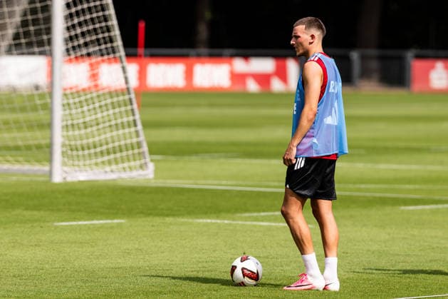 COLOGNE, GERMANY - JULY 13: Said El Mala (1. FC Koeln, 13) with the ball during the first training session of season 2026 27 at Geissbockheim on July 13, 2026 in Cologne, Germany. North Rhine Westphalia Germany Copyright: xSteffiexWunderlx
