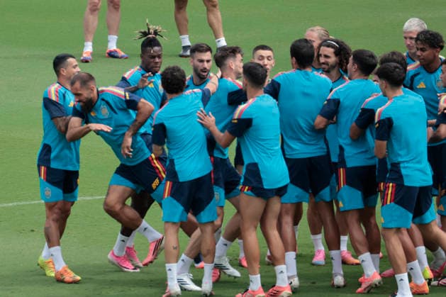 Spanish national team, Nationalteam players during a training session at the Cotton Bowl Stadium in Dallas, US, 13 July 2026, on the eve of the World Cup semifinal against France. Spanish national team training session in Dallas !ACHTUNG: NUR REDAKTIONELLE NUTZUNG!  Copyright: xLavandeiraxjrx GRAF5927 20260713-55020883828_1