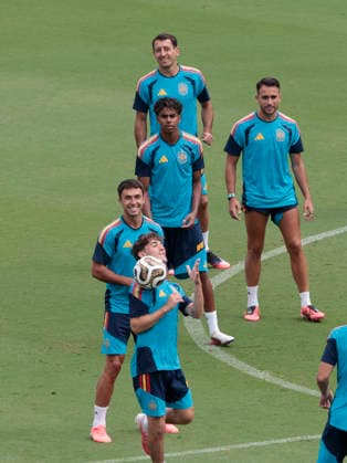 Spanish national team, Nationalteam players during a training session at the Cotton Bowl Stadium in Dallas, US, 13 July 2026, on the eve of the World Cup semifinal against France. Spanish national team training session in Dallas !ACHTUNG: NUR REDAKTIONELLE NUTZUNG!  Copyright: xLavandeiraxjrx GRAF5949 20260713-55020883985_1