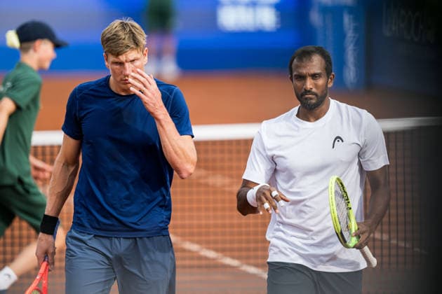 260713 Andre Göransson of Sweden and N.Sriram Balaji of India looks dejected during day 1 of the Nordea Open on July 13, 2026 in Bastad. Photo: Niclas Jönsson BILDBYRAN COP 273 NO0428 tennis ATP, Tennis Herren 250 nordea open tennislagetbbeng depp sverige sweden *** July 13, 2026: Andre Göransson of Sweden and N Sriram Balaji of India look dejected during Day 1 of the Nordea Open on July 13, 2026 in Bastad. Photo by Niclas Jönsson, BILDBYRAN COP 273 NO0428 tennis atp 250 nordea open tennislagetbbeng depp sverige sweden  Copyright: NICLASxJÖNSSON BB260713NO094