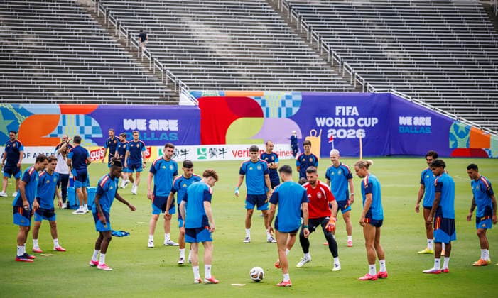 Spain national team, Nationalteam World Cup 13 07 2026 during the Spanish national team s training session at Cotton Bowl in Dallas, United States of America on July 13, 2026. Photo (PGS Photo Agency) Dallas usa Copyright: xPGSxPhotoxAgencyx