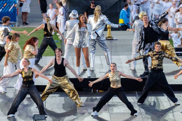 260713 Artister under invigningen av Gothia Cup den 13 juli 2026 i Göteborg. *** July 13, 2026: Performers at the opening ceremony of the Gothia Cup on July 13, 2026, in Gothenburg  Copyright: NICKLASxELMRIN BB260713NE010