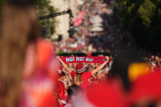 260713 Fans of Norway at a team reception during day 33 of the FIFA World Cup, WM, Weltmeisterschaft, Fussball 2026 on July 13, 2026 in Oslo. Photo: Marius Nordnes BILDBYRAN COP 185 VG0993 bbeng fotball football soccer fotboll fifa world cup vm fotball-vm vm 2026 norge norway team reception publik *** July 13, 2026: Fans of Norway at a team reception on day 33 of the 2026 FIFA World Cup, 2026 in Oslo. Photo by Marius Nordnes. BILDBYRAN COP 185 VG0993 bbeng soccer football fotboll FIFA World Cup World Cup 2026 Norway team reception audience  Copyright: MARIUSxNORDNES BB260713BB325