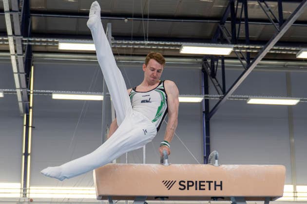 Sport Themen der Woche KW29 1.EM-Qualifikation Turnen Halle Saale Halle, Deutschland 13.Juli 2026: Im Bild:Nils Dunkel (SV Halle) Halle Saale Turnhalle im TZ Halle Saale Sachsen Anhalt Deutschland *** 1 European Championships Qualifying Round, Gymnastics, Halle Saale Gymnasium, Halle, Germany, July 13, 2026. Pictured: Nils Dunkel of SV Halle Halle Saale at the Halle Saale Gymnasium in TZ Halle Saale, Saxony-Anhalt, Germany