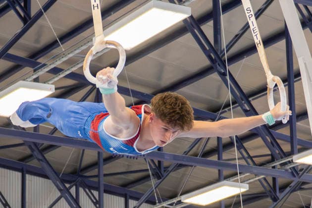 1.EM-Qualifikation Turnen Halle Saale Halle, Deutschland 13.Juli 2026: Im Bild:Marcel Graf (TV Rinteln) Halle Saale Turnhalle im TZ Halle Saale Sachsen Anhalt Deutschland *** 1 European Championships Qualifying Round, Gymnastics, Halle Saale Gymnasium, Halle, Germany, July 13, 2026. Pictured: Marcel Graf of TV Rinteln at the Halle Saale Gymnasium in Halle Saale, Saxony-Anhalt, Germany