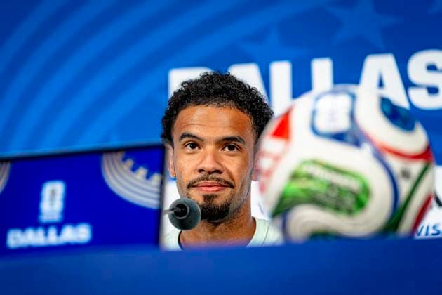 DALLAS - Warren Zaire-Emery of France during the 2026 World Cup, France MD-1 press conference, PK, Pressekonferenz at AT&T Stadium on July 13, 2026, in Dallas, United States. (Photo by Stefan Koops EYE4IMAGES DeFodi Images) - *** DALLAS Warren Zaire Emery of France during the 2026 World Cup, France Match Day 1 press conference at AT&T Stadium on July 13, 2026, in Dallas, United States. Photo by Stefan Koops, EYE4IMAGES, DeFodi Images
