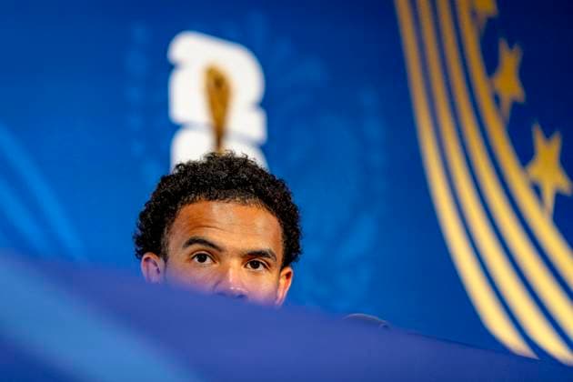 DALLAS - Warren Zaire-Emery of France during the 2026 World Cup, France MD-1 press conference, PK, Pressekonferenz at AT&T Stadium on July 13, 2026, in Dallas, United States. (Photo by Stefan Koops EYE4IMAGES DeFodi Images) - *** DALLAS Warren Zaire Emery of France during the 2026 World Cup, France Match Day 1 press conference at AT&T Stadium on July 13, 2026, in Dallas, United States. Photo by Stefan Koops, EYE4IMAGES, DeFodi Images