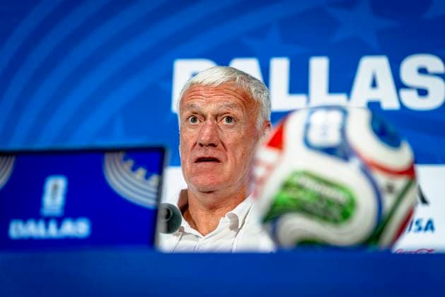 DALLAS - during the 2026 World Cup, France MD-1 press conference, PK, Pressekonferenz at AT&T Stadium on July 13, 2026 in Dallas, United States. (Photo by Stefan Koops EYE4IMAGES DeFodi Images) - *** DALLAS during the 2026 World Cup, France s Match Day 1 press conference at AT&T Stadium on July 13, 2026, in Dallas, United States. Photo by Stefan Koops, EYE4IMAGES, DeFodi Images