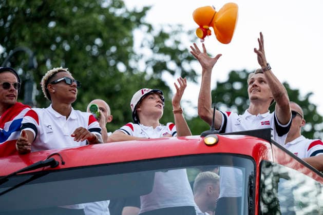 260713 orjan Nyland, Antonio Nusa, Andreas Schjelderup and Martin odegaard of Norway at a team reception during day 33 of the FIFA World Cup, WM, Weltmeisterschaft, Fussball 2026 on July 13, 2026 in Oslo. Photo: Jon Olav Nesvold BILDBYRAN COP 217 VG0993 football fifa world cup 2026 day 33 norway team reception bbeng *** July 13, 2026: Orjan Nyland, Antonio Nusa, Andreas Schjelderup, and Martin Ødegaard of Norway at a team reception on Day 33 of the 2026 FIFA World Cup on July 13, 2026 in Oslo. Photo by Jon Olav Nesvold, BILDBYRAN COP 217 VG0993: soccer, FIFA World Cup 2026, Day 33, Norway, team reception, bbeng  Copyright: JONxOLAVxNESVOLD BB260713JE032