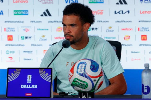 July 13, 2026, Arlington, Texas, USA: speaks to members of the media during a press conference, PK, Pressekonferenz at Dallas Stadium ahead of their semifinal match against France at the 2026 FIFA World Cup, WM, Weltmeisterschaft, Fussball FIFA World Cup 2026 - France Press Conference  - ZUMAa325 20260713_zsa_a325_004 Copyright: xDavidxBalleringxIix