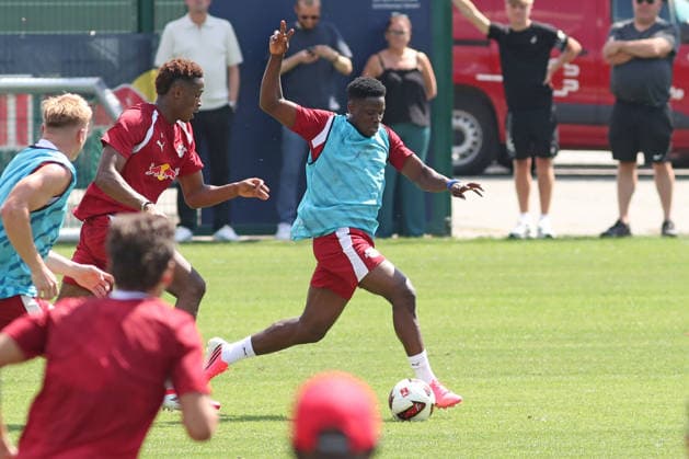 Bundesliga: Auftakttraining von RB Leipzig, 13.07.2026 Suleman Sani (18, RB Leipzig). Fußball-Bundesliga, Saison 2026 2027: Auftaktraining von RB Leipzig am 13.07.2026 im RB-Trainingszentrum am Cottaweg. *** RB Leipzig s Bundesliga Season-Opener Training Session, July 13, 2026, Suleman Sani, 18, RB Leipzig Soccer Bundesliga, 2026–2027 Season: RB Leipzig s season-opener training session on July 13, 2026, at the RB Training Center on Cottaweg Copyright: xBEAUTIFULxSPORTS JanxKaeferx