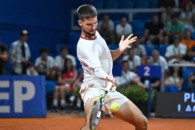 Croatia, Umag, 130726. Goran Ivanisevic Stadium. 36th Plava Laguna Croatia Open Umag. Tennis match between Vit Kopriva - Dino Prizmic. In the photo: Dino Prizmic. Photo: Vanesa Pandzic CROPIX Copyright: xxVanesaxPandzicx tenis_prizmic_kopriva21-130726