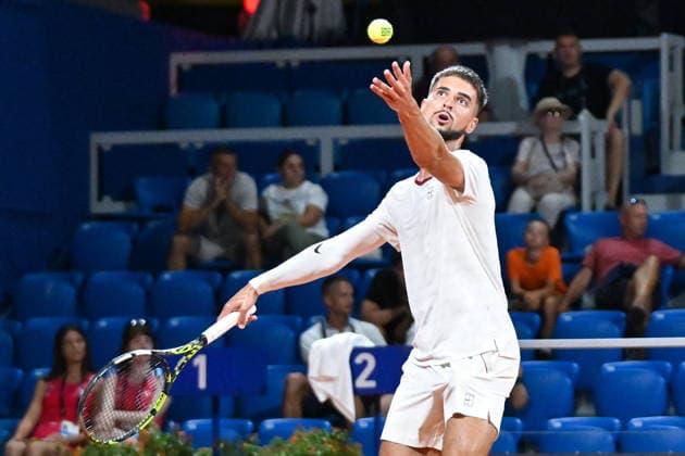Croatia, Umag, 130726. Goran Ivanisevic Stadium. 36th Plava Laguna Croatia Open Umag. Tennis match between Vit Kopriva - Dino Prizmic. In the photo: Dino Prizmic. Photo: Vanesa Pandzic CROPIX Copyright: xxVanesaxPandzicx tenis_prizmic_kopriva6-130726