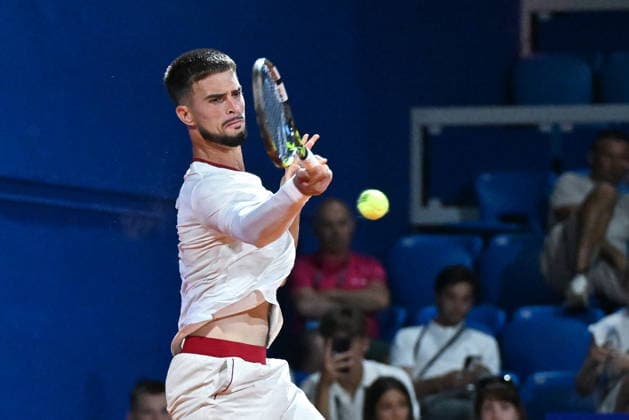 Croatia, Umag, 130726. Goran Ivanisevic Stadium. 36th Plava Laguna Croatia Open Umag. Tennis match between Vit Kopriva - Dino Prizmic. In the photo: Dino Prizmic. Photo: Vanesa Pandzic CROPIX Copyright: xxVanesaxPandzicx tenis_prizmic_kopriva10-130726