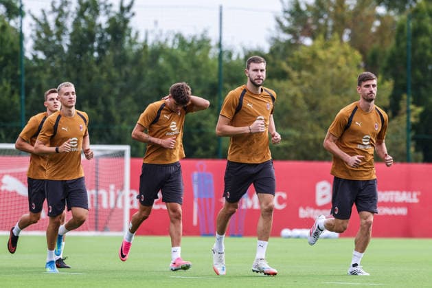 SOCCER - Serie A - AC Milan training session Photo by IPA ABACAPRESS.COM86660717 - AC Milan players seen during the AC Milan 2026 27 training session at Milanello in Milan, Italy Milano Italy  Copyright: xIPAxSport ABACAx