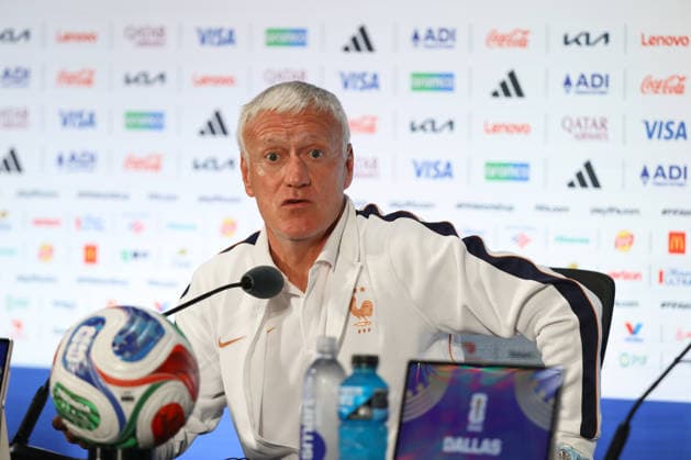 France s head coach, Didier Deschamps, speaks at a press conference, PK, Pressekonferenz in Dallas, Texas, 13 July 2026. France national team, Nationalteam press conference !ACHTUNG: NUR REDAKTIONELLE NUTZUNG!  Copyright: xKennethxFernándezx GR2001 20260713-55020885539_1