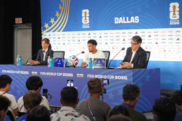 Warren Zaïre-Emery of France speaks at a press conference, PK, Pressekonferenz in Dallas, Texas, 13 July 2026. France national team, Nationalteam press conference !ACHTUNG: NUR REDAKTIONELLE NUTZUNG!  Copyright: xKennethxFernándezx GR1007 20260713-55020885541_1
