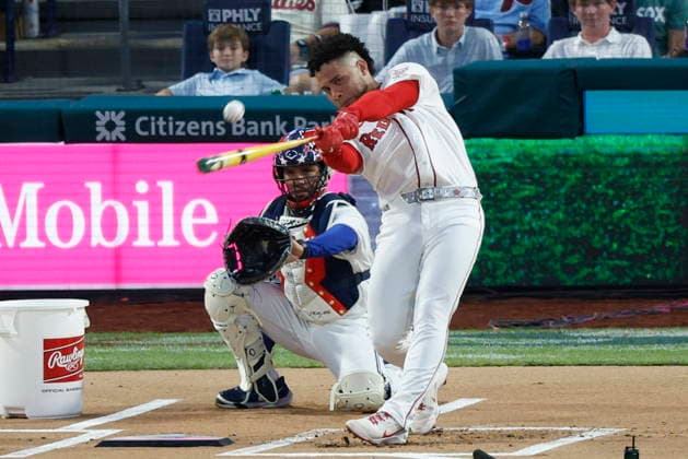 2026 Major League Baseball All Star game Boston Red Sox Willson Contreras hits a home run during the first round of the 2026 Major League Baseball All-Star Home Run Derby at Citizens Bank Park in Philadelphia, Pennsylvania, USA, 13 July 2026. PHILADELPHIA PENNSYLVANIA USA  Copyright: xSTEVENxM.xFALKx