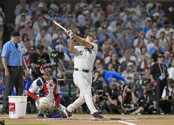 Baseball: MLB, Baseball Herren, USA All-Star Home Run Derby Munetaka Murakami of the Chicago White Sox competes in the MLB All-Star Home Run Derby on July 13, 2026, at Citizens Bank Park in Philadelphia.  A14AA0005623016P