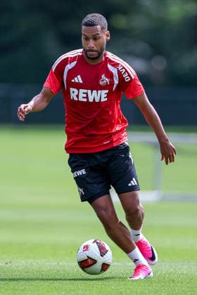 13.07.2026, Fußball, Trainingsauftakt 1.FC Köln, 1. Fußball Bundesliga, Geißbockheim, Saison 2026 2027: Linton Maina (1FC Koeln 37) beim ersten Training der neuen Saison 26 27 DFB regulations prohibit any use of photographs as image sequences and or quasi-video. Nordrhein-Westfalen Deutschland *** July 13, 2026, Soccer, 1. FC Köln s first training session, 1 Bundesliga, Geißbockheim, 2026–2027 season: Linton Maina, 1. FC Köln, No. 37, at the first training session of the new 2026–2027 season. DFB regulations prohibit any use of photographs as image sequences and or quasi-video. North Rhine-Westphalia, Germany