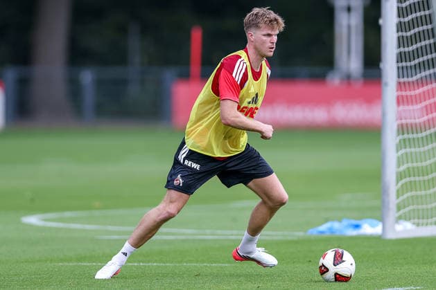 13.07.2026, Fußball, Trainingsauftakt 1.FC Köln, 1. Fußball Bundesliga, Geißbockheim, Saison 2026 2027: Marius Bülter (1FC Koeln 30) beim ersten Training der neuen Saison 26 27 DFB regulations prohibit any use of photographs as image sequences and or quasi-video. Nordrhein-Westfalen Deutschland *** July 13, 2026, Soccer, 1. FC Köln s first training session, 1 Bundesliga, Geißbockheim, 2026–2027 season: Marius Bülter of 1. FC Köln, No. 30, at the first training session of the new 2026–2027 season. DFB regulations prohibit any use of photographs as image sequences and or quasi-video. North Rhine-Westphalia, Germany