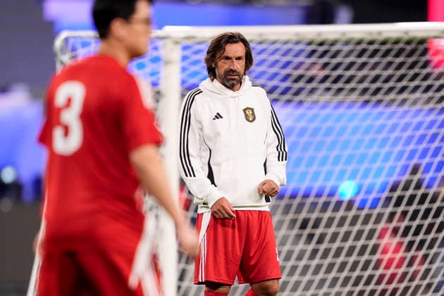 Andrea Pirlo during match Legend and Streamer during the Kings World Cup Nation match final between Brazil and Colombia at the Juventus Stadium in Turin, north west Italy - January 12, 2025. - Soccer FC  Copyright: xFabioxFerrari LaPressex