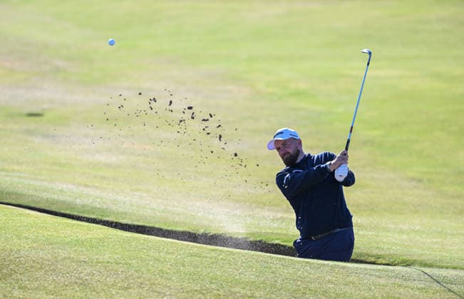 Shane Lowry (IRE) from a bunker on the 5th Green 154th Open Golf Championships, Royal Birkdale, Southport, UK - 14 Jul 2026Southport Royal Birkdale United Kingdom  Copyright: xGreigxCowie Shutterstockx 16988289as