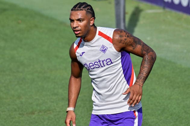 SOCCER - Serie A - ACF Fiorentina training session Photo by IPA ABACAPRESS.COM86667375 - ACF Fiorentina midfielder Cher Ndour during an ACF Fiorentina training session for an Italian Serie A soccer match in Bagno a Ripoli (FI), Italy, July 13, 2026 Bagno a Ripoli (FI) Italy  Copyright: xIPAxSport ABACAx