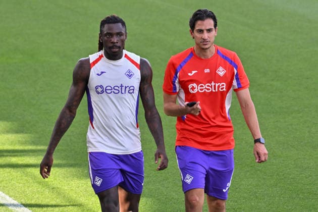 IPA86667428 - ACF Fiorentina forward Moise Kean during an ACF Fiorentina training session for an Italian Serie A soccer match in Bagno a Ripoli (FI), Italy, July 13, 2026  Copyright: xLisaxGuglielmi IPAxSportx xx 86667428
