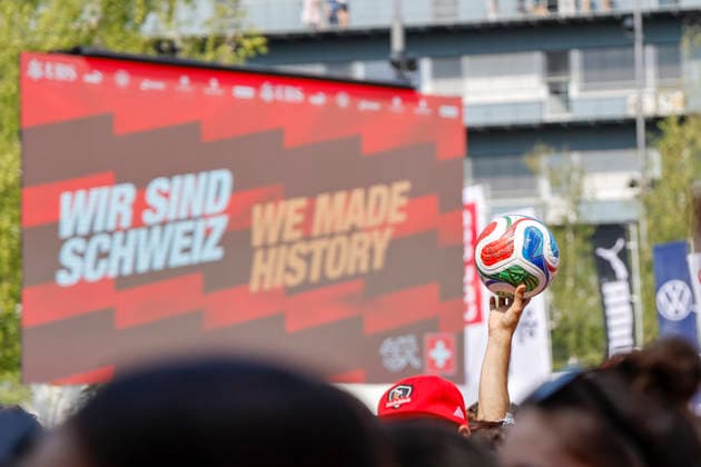 Fan Bereich , Schweiz, Schweizer Nationalteam Empfang Zürich, WM-Rückkehr der Schweizer Nati, Empfang nach der WM 2026, 2026, 14.07.2026, Turbinenplatz, Zürich, Schweiz Zürich Turbinenplatz Schweiz *** Fan Zone, Switzerland, Swiss National Team Welcome Ceremony in Zurich, Swiss National Team s Return from the World Cup, Welcome Ceremony After the 2026 World Cup, 2026, July 14, 2026, Turbinenplatz, Zurich, Switzerland, Zurich Turbinenplatz, Switzerland Copyright: xGrantxHubbsx