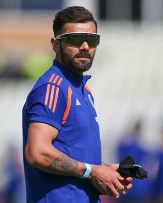 BIRMINGHAM, ENGLAND - JULY 14: Virat Kohli of India warms up before the 1st Metro Bank ODI match between England and India at Edgbaston on July 14, 2026 in Birmingham, England.  Copyright: xJayxPatel SPPx Sportspressphoto_SPR190406
