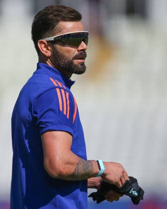 BIRMINGHAM, ENGLAND - JULY 14: Virat Kohli of India warms up before the 1st Metro Bank ODI match between England and India at Edgbaston on July 14, 2026 in Birmingham, England.  Copyright: xJayxPatel SPPx Sportspressphoto_SPR190407