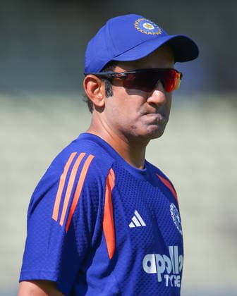 BIRMINGHAM, ENGLAND - JULY 14: Head coach Gautam Gambhir of India observes warm up before during the 1st Metro Bank ODI match between England and India at Edgbaston on July 14, 2026 in Birmingham, England.  Copyright: xJayxPatel SPPx Sportspressphoto_SPR190410