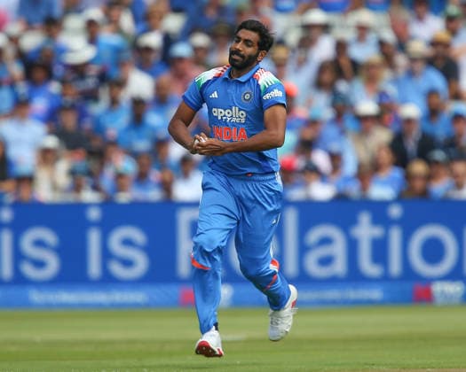 BIRMINGHAM, ENGLAND - JULY 14: Jasprit Bumrah of India in bowling action during the 1st Metro Bank ODI match between England and India at Edgbaston on July 14, 2026 in Birmingham, England.  Copyright: xJayxPatel SPPx Sportspressphoto_SPR190440