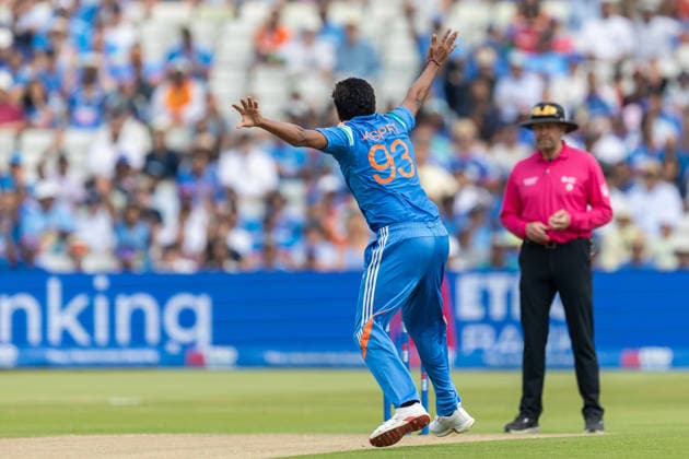England v India, Metro Bank One Day International India bowler Jasprit Bumrah appeals during the Metro Bank One Day international match, Länderspiel, Nationalmannschaft between England and India at Edgbaston, Birmingham, UK on 14 July 2026. Birmingham Edgbaston West Midlands UK Editorial use only , Copyright: xManjitxNarotrax PSI-24512-0009