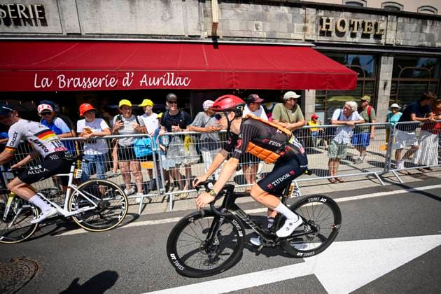 Tour de France 2026 Stage 10 LE LIORAN, FRANCE - JULY 14 : Voisard Yannis (SUI) of Tudor Pro Cycling Team before the start of the race during stage 10 of the 113rd edition of Tour de France an UCI World Tour 2.UWT cycling road race stage for Men Elite of 167 km with start in Aurillac and finish in Le Lioran on July 14, 2026 in Le Lioran, France, 14 07 2026 Le Lioran France  Copyright: xTomasxSiskx