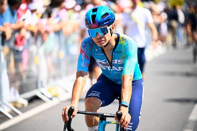 Tour de France 2026 Stage 10 LE LIORAN, FRANCE - JULY 14 : Higuita Sergio (COL) of XDS Astana Team before the start of the race during stage 10 of the 113rd edition of Tour de France an UCI World Tour 2.UWT cycling road race stage for Men Elite of 167 km with start in Aurillac and finish in Le Lioran on July 14, 2026 in Le Lioran, France, 14 07 2026 Le Lioran France  Copyright: xTomasxSiskx