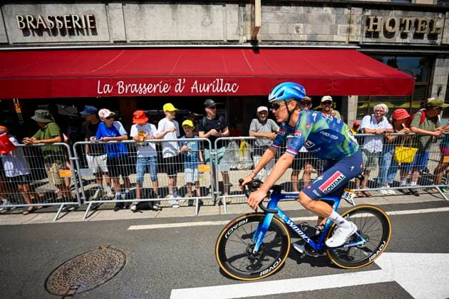 Tour de France 2026 Stage 10 LE LIORAN, FRANCE - JULY 14 : Van Baarle Dylan (NED) of Soudal Quick-Step before the start of the race during stage 10 of the 113rd edition of Tour de France an UCI World Tour 2.UWT cycling road race stage for Men Elite of 167 km with start in Aurillac and finish in Le Lioran on July 14, 2026 in Le Lioran, France, 14 07 2026 Le Lioran France  Copyright: xTomasxSiskx