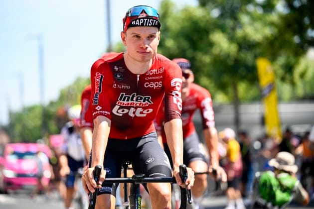 Tour de France 2026 Stage 10 LE LIORAN, FRANCE - JULY 14 : Van Eetvelt Lennert (BEL) of Lotto - Intermarche before the start of the race during stage 10 of the 113rd edition of Tour de France an UCI World Tour 2.UWT cycling road race stage for Men Elite of 167 km with start in Aurillac and finish in Le Lioran on July 14, 2026 in Le Lioran, France, 14 07 2026 Le Lioran France  Copyright: xTomasxSiskx