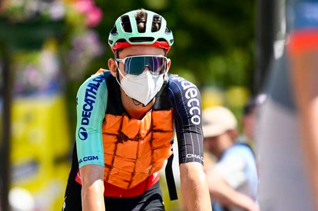Tour de France 2026 Stage 10 LE LIORAN, FRANCE - JULY 14 : Seixas Paul (FRA) of Decathlon CMA CGM Team before the start of the race during stage 10 of the 113rd edition of Tour de France an UCI World Tour 2.UWT cycling road race stage for Men Elite of 167 km with start in Aurillac and finish in Le Lioran on July 14, 2026 in Le Lioran, France, 14 07 2026 Le Lioran France  Copyright: xTomasxSiskx