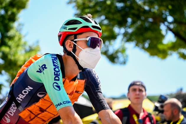 Tour de France 2026 Stage 10 LE LIORAN, FRANCE - JULY 14 : Seixas Paul (FRA) of Decathlon CMA CGM Team before the start of the race during stage 10 of the 113rd edition of Tour de France an UCI World Tour 2.UWT cycling road race stage for Men Elite of 167 km with start in Aurillac and finish in Le Lioran on July 14, 2026 in Le Lioran, France, 14 07 2026 Le Lioran France  Copyright: xTomasxSiskx
