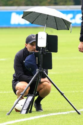 DEU, DFL, 2. FBL Hertha BSC, Training, 14.07.2026, Sportforum, Berlin, DEU, DFL, 2. FBL Hertha BSC, Training, Cheftrainer Stefan Leitl (Hertha BSC Berlin), Analyse DFL - regulations prohibit any use of Photographs as image sequences and or quasi-video *** GER, DFL, 2nd Bundesliga Hertha BSC, Training, July 14, 2026, Sportforum, Berlin, GER, DFL, 2nd Bundesliga Hertha BSC, Training, Head Coach Stefan Leitl, Hertha BSC Berlin, Analysis: DFL regulations prohibit any use of photographs as image sequences and or quasi-video Nordphotox xEngler nph00076