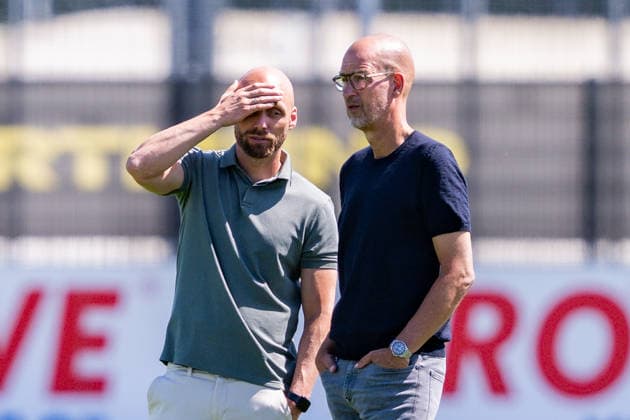 Bundesliga, Borussia Dortmund öffentliches Training am 14.07.2026, Saisonstart 2026 2027 in Dortmud Ole Book, Carsten Cramer *** Bundesliga, Borussia Dortmund public training session on July 14, 2026, start of the 2026–2027 season in Dortmund, Ole Book, Carsten Cramer Copyright: xDavidxInderliedx