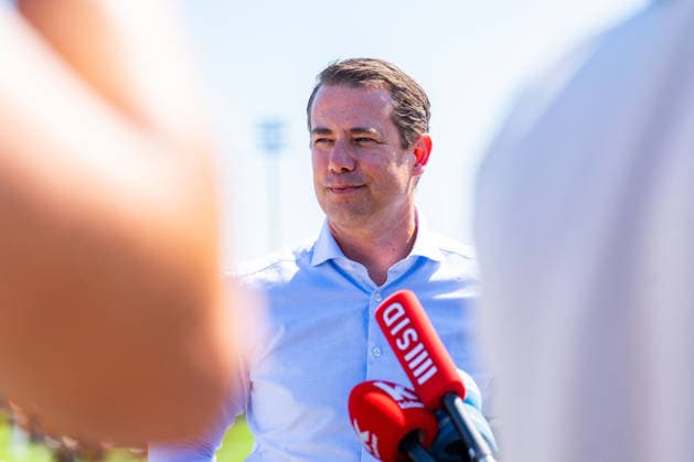 Bundesliga, Borussia Dortmund öffentliches Training am 14.07.2026, Saisonstart 2026 2027 in Dortmund Lars Ricken im Interview *** Bundesliga, Borussia Dortmund public training session on July 14, 2026, start of the 2026–2027 season in Dortmund: An interview with Lars Ricken Copyright: xDavidxInderliedx