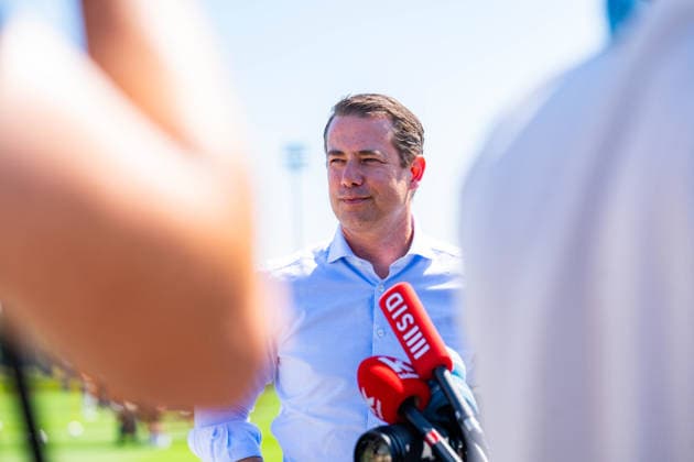 Bundesliga, Borussia Dortmund öffentliches Training am 14.07.2026, Saisonstart 2026 2027 in Dortmund Lars Ricken im Interview *** Bundesliga, Borussia Dortmund public training session on July 14, 2026, start of the 2026–2027 season in Dortmund: An interview with Lars Ricken Copyright: xDavidxInderliedx
