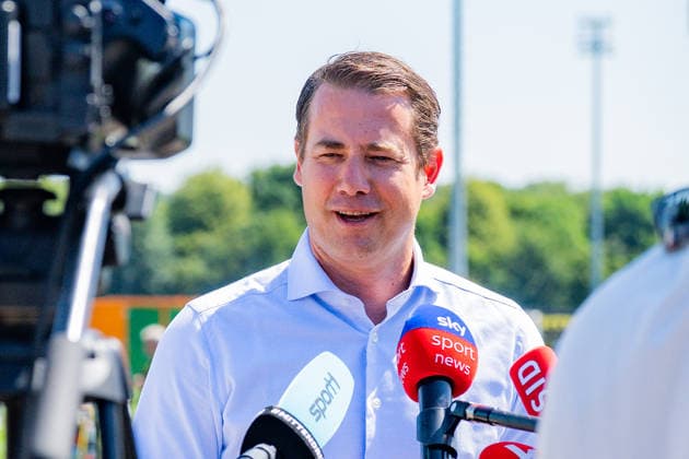 Bundesliga, Borussia Dortmund öffentliches Training am 14.07.2026, Saisonstart 2026 2027 in Dortmund Lars Ricken im Interview *** Bundesliga, Borussia Dortmund public training session on July 14, 2026, start of the 2026–2027 season in Dortmund: An interview with Lars Ricken Copyright: xDavidxInderliedx