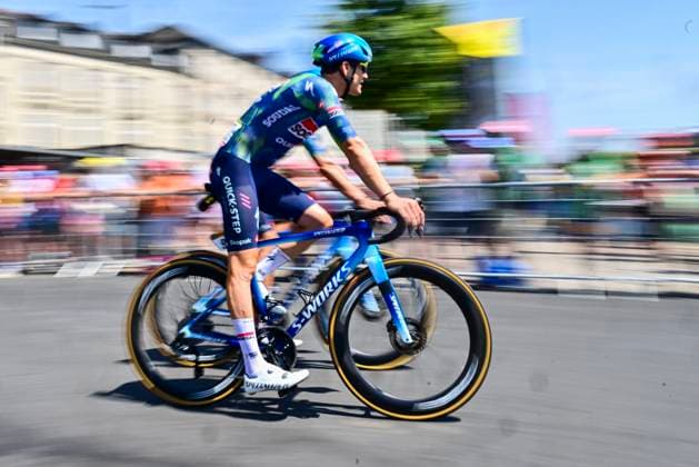 Tour de France 2026 Stage 10 LE LIORAN, FRANCE - JULY 14 : Stuyven Jasper (BEL) of Soudal Quick Step before the start of the race during stage 10 of the 113rd edition of Tour de France an UCI World Tour 2.UWT cycling road race stage for Men Elite of 167 km with start in Aurillac and finish in Le Lioran on July 14, 2026 in Le Lioran, France, 14 07 2026 Le Lioran France  Copyright: xPeterxDexVoechtx