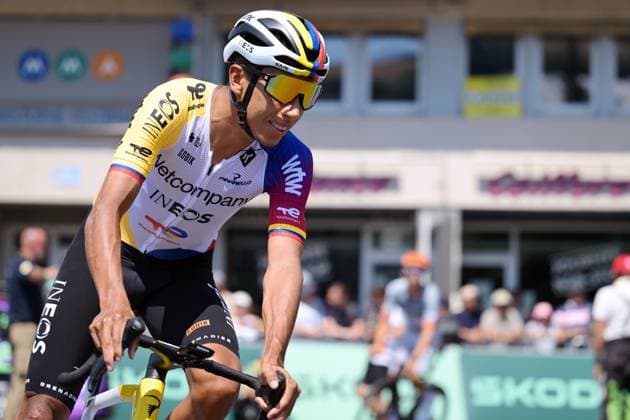 Colombian Egan Bernal of Netcompany-INEOS pictured at the start of stage 10 of the 2026 Tour de France cycling race, a stage of 167km from Aurillac to Le Lioran, on Tuesday 14 July 2026. The 113th edition of the Tour de France starts on Saturday 4 July in Barcelona, Spain, and will finish in Paris, France on the 26th of July. DAVIDxPINTENS  x181107847x