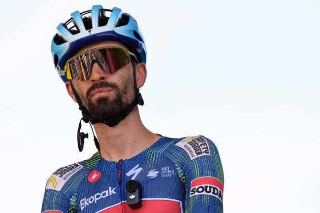 French Aurelien Paret Peintre of Decathlon CMA CGM Team pictured at the start of stage 10 of the 2026 Tour de France cycling race, a stage of 167km from Aurillac to Le Lioran, on Tuesday 14 July 2026. The 113th edition of the Tour de France starts on Saturday 4 July in Barcelona, Spain, and will finish in Paris, France on the 26th of July. DAVIDxPINTENS  x181108604x